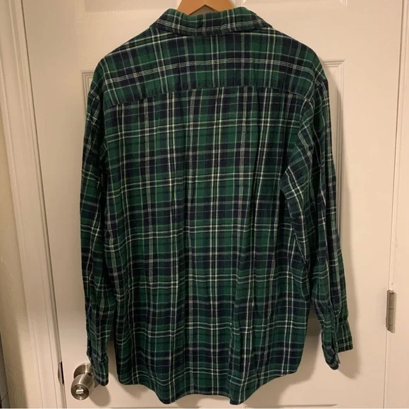 Towncraft (Size L) Green Plaid Button Down Shirt - Picture 5 of 6